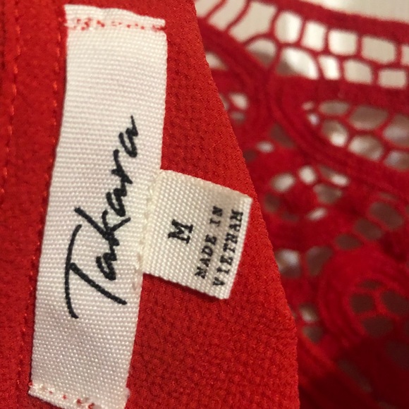 Red festive blouse - Picture 3 of 3